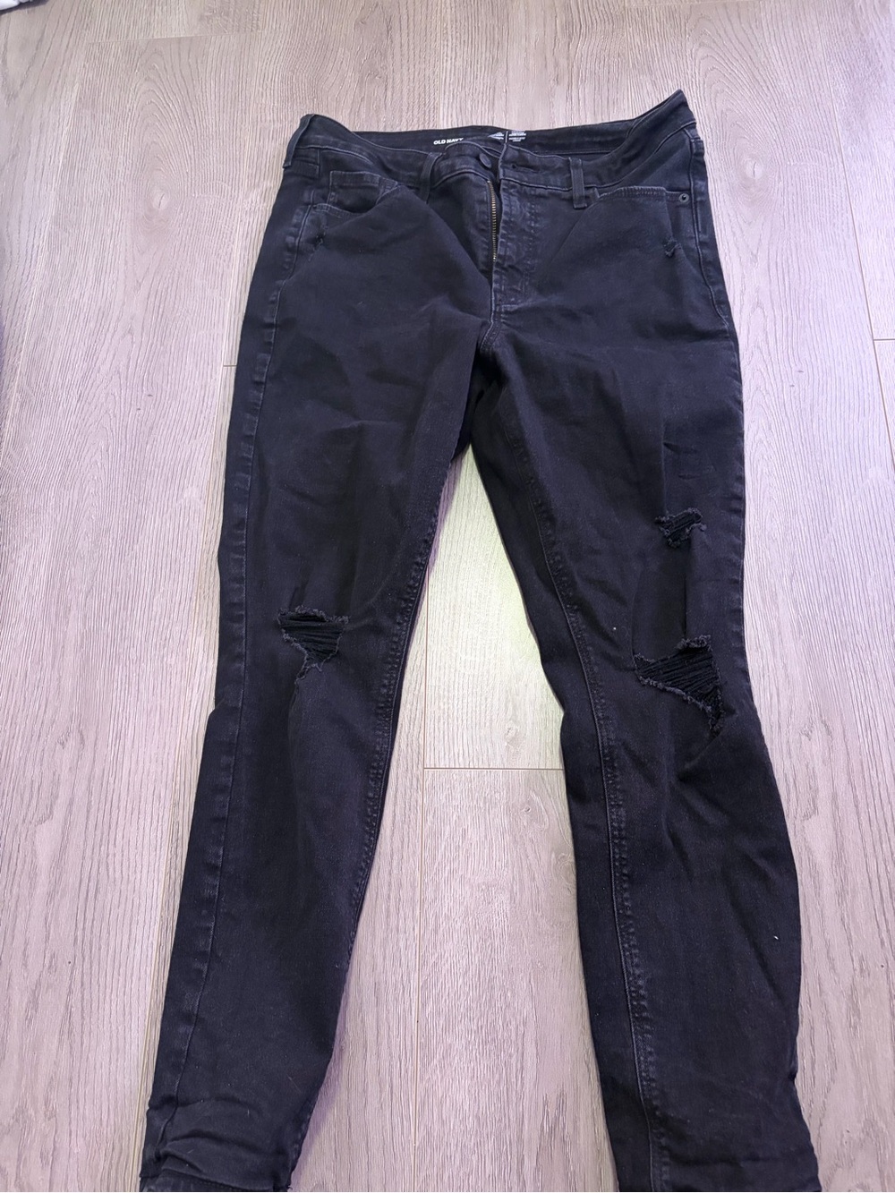 Black Distressed Skinny Jeans